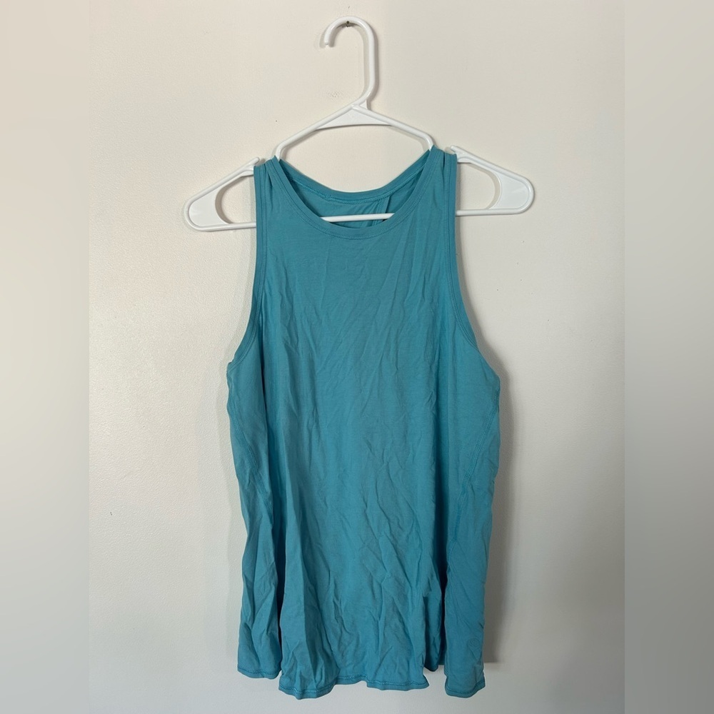 Lululemon Blue High Neck Tank Top Size 10